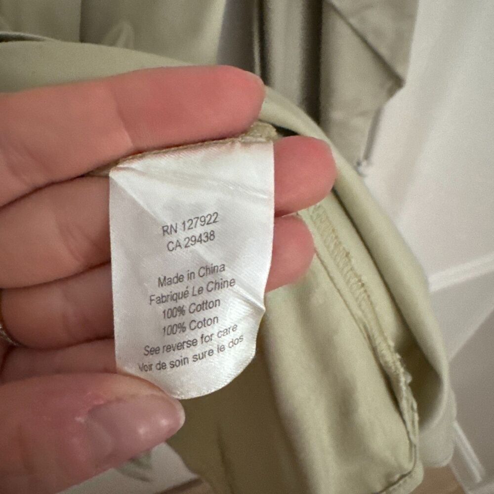 Mens Medium Mountain Khaki Tan Long Sleeve Utility Work Shirt 100% Cotton VGUC - Picture 6 of 10